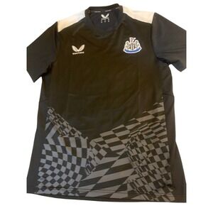 Castore Newcastle United FC Training Jersey Black Grey Checkered Mens Medium
